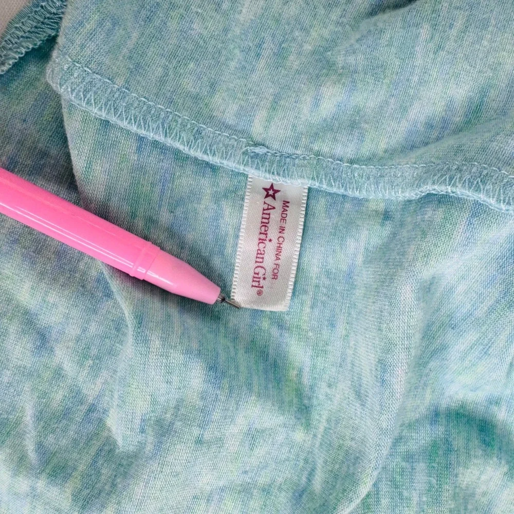 American Girl‎ Doll Pajama Sleep Shirt Light Blue Puppy Honey